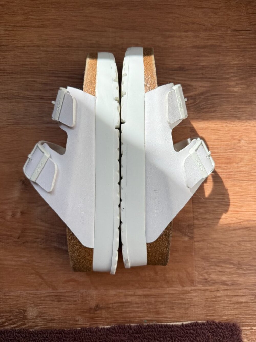 Birkenstock Arizona Platform Sandal, white, sz 40 - Picture 5 of 6